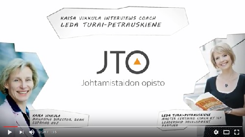 Kaisa Vikkula interviews coach Leda Turai-Petrauskiene - trainer of Certified Coach Training | Johtamistaidon opisto JTO