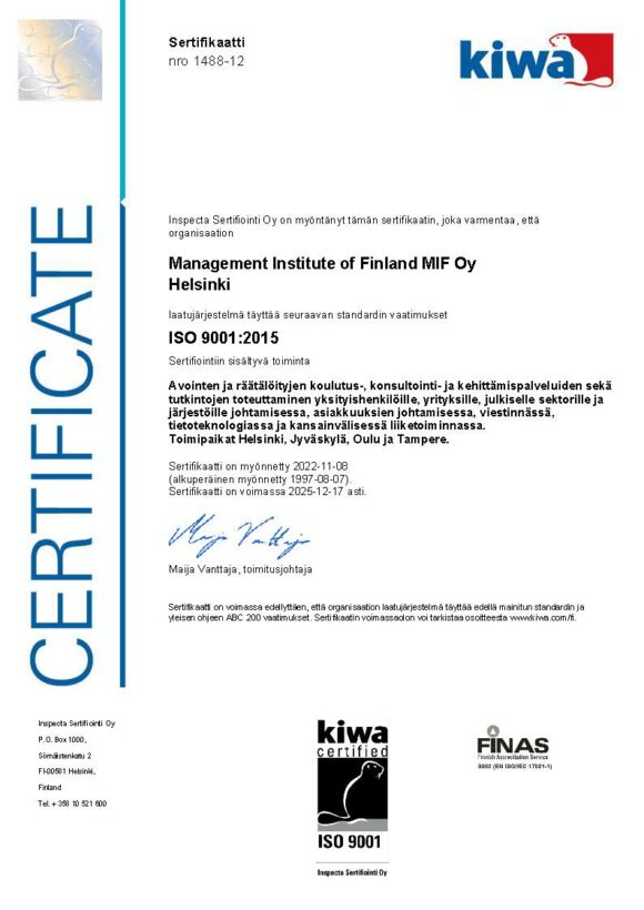 ISO sertifikaatti